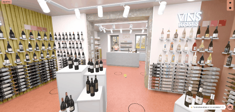 Virtual wine shop with recommendation