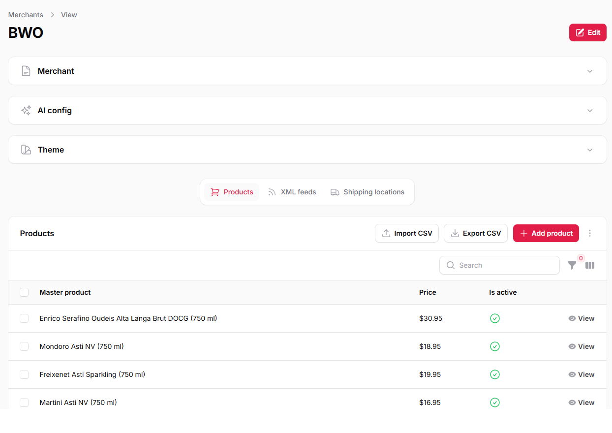 SaaS AI sommelier app